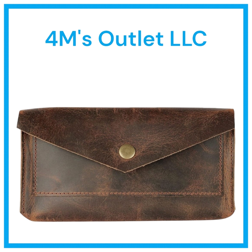 Leather Currency Pouch, Money Organiser, Coin Purse, Retro Clutch Wallet for Men